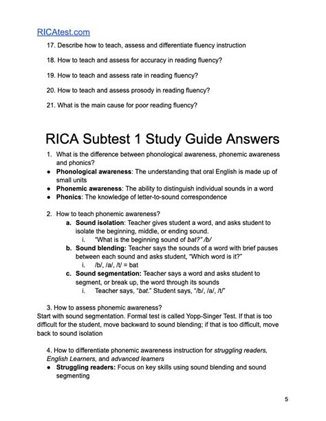 rica study material sample